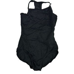 Balera Womens Black Dance Tank Leotard With Racerback Size Large Nylon & Spandex